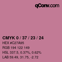 Color code: CMYK 0 / 37 / 23 / 24 | qconv.com