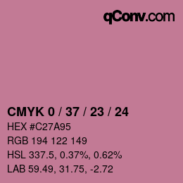 Color code: CMYK 0 / 37 / 23 / 24 | qconv.com