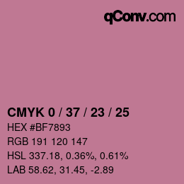 颜色代码: CMYK 0 / 37 / 23 / 25 | qconv.com