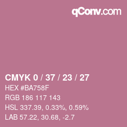 Color code: CMYK 0 / 37 / 23 / 27 | qconv.com