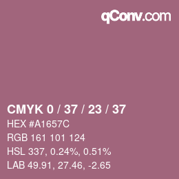 カラーコード: CMYK 0 / 37 / 23 / 37 | qconv.com