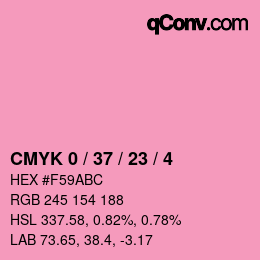 カラーコード: CMYK 0 / 37 / 23 / 4 | qconv.com