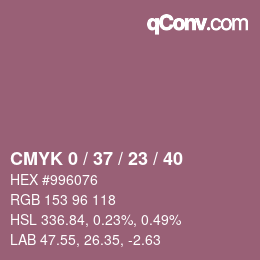 Color code: CMYK 0 / 37 / 23 / 40 | qconv.com
