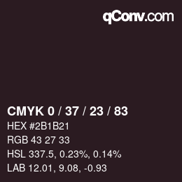 Color code: CMYK 0 / 37 / 23 / 83 | qconv.com