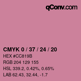 Color code: CMYK 0 / 37 / 24 / 20 | qconv.com