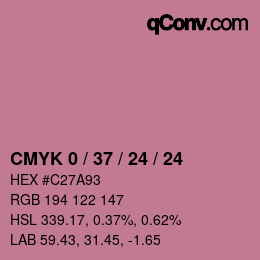 Color code: CMYK 0 / 37 / 24 / 24 | qconv.com