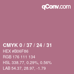 カラーコード: CMYK 0 / 37 / 24 / 31 | qconv.com