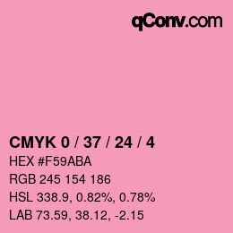 カラーコード: CMYK 0 / 37 / 24 / 4 | qconv.com