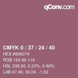 Color code: CMYK 0 / 37 / 24 / 40 | qconv.com
