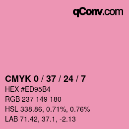 カラーコード: CMYK 0 / 37 / 24 / 7 | qconv.com