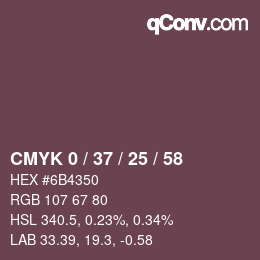 Color code: CMYK 0 / 37 / 25 / 58 | qconv.com
