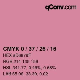 Color code: CMYK 0 / 37 / 26 / 16 | qconv.com