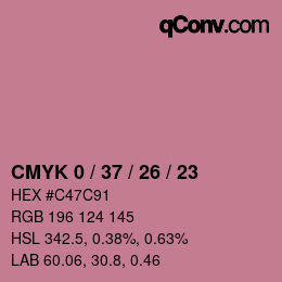 Color code: CMYK 0 / 37 / 26 / 23 | qconv.com