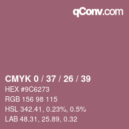 Color code: CMYK 0 / 37 / 26 / 39 | qconv.com