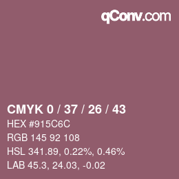Color code: CMYK 0 / 37 / 26 / 43 | qconv.com