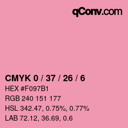 Color code: CMYK 0 / 37 / 26 / 6 | qconv.com