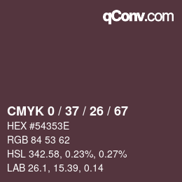 Color code: CMYK 0 / 37 / 26 / 67 | qconv.com