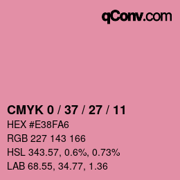 カラーコード: CMYK 0 / 37 / 27 / 11 | qconv.com