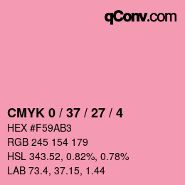 Color code: CMYK 0 / 37 / 27 / 4 | qconv.com