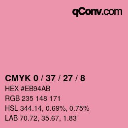 Color code: CMYK 0 / 37 / 27 / 8 | qconv.com