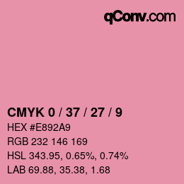 Color code: CMYK 0 / 37 / 27 / 9 | qconv.com