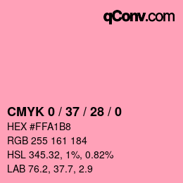 颜色代码: CMYK 0 / 37 / 28 / 0 | qconv.com