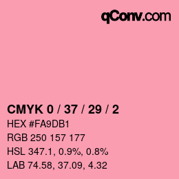 Color code: CMYK 0 / 37 / 29 / 2 | qconv.com