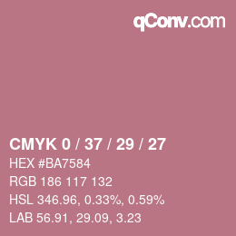 Color code: CMYK 0 / 37 / 29 / 27 | qconv.com