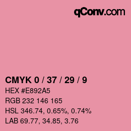 Color code: CMYK 0 / 37 / 29 / 9 | qconv.com