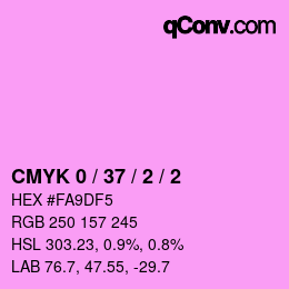 カラーコード: CMYK 0 / 37 / 2 / 2 | qconv.com