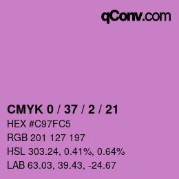 颜色代码: CMYK 0 / 37 / 2 / 21 | qconv.com