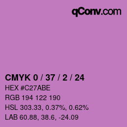 カラーコード: CMYK 0 / 37 / 2 / 24 | qconv.com