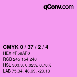 カラーコード: CMYK 0 / 37 / 2 / 4 | qconv.com