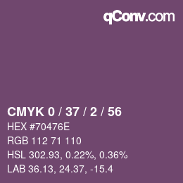 Color code: CMYK 0 / 37 / 2 / 56 | qconv.com