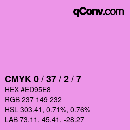 カラーコード: CMYK 0 / 37 / 2 / 7 | qconv.com