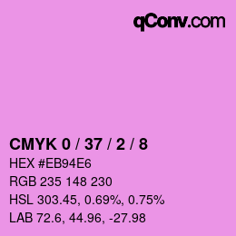 カラーコード: CMYK 0 / 37 / 2 / 8 | qconv.com