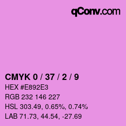 カラーコード: CMYK 0 / 37 / 2 / 9 | qconv.com