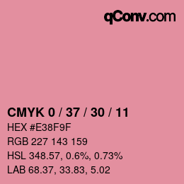 Color code: CMYK 0 / 37 / 30 / 11 | qconv.com