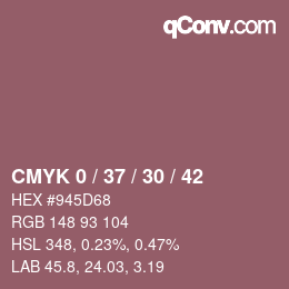 Color code: CMYK 0 / 37 / 30 / 42 | qconv.com