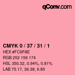 Color code: CMYK 0 / 37 / 31 / 1 | qconv.com