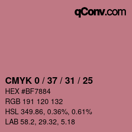 Color code: CMYK 0 / 37 / 31 / 25 | qconv.com