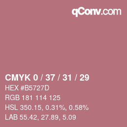 Color code: CMYK 0 / 37 / 31 / 29 | qconv.com