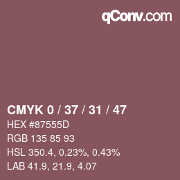 Color code: CMYK 0 / 37 / 31 / 47 | qconv.com