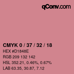 Color code: CMYK 0 / 37 / 32 / 18 | qconv.com