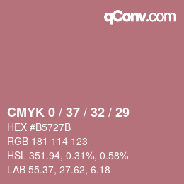 カラーコード: CMYK 0 / 37 / 32 / 29 | qconv.com