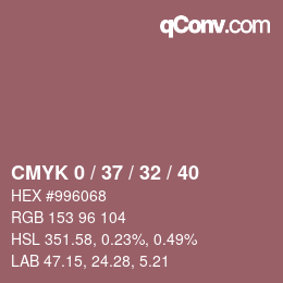Color code: CMYK 0 / 37 / 32 / 40 | qconv.com