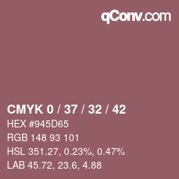 颜色代码: CMYK 0 / 37 / 32 / 42 | qconv.com