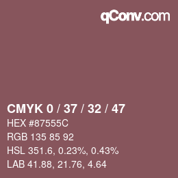 Color code: CMYK 0 / 37 / 32 / 47 | qconv.com