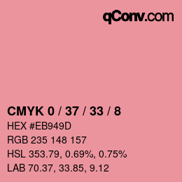 Color code: CMYK 0 / 37 / 33 / 8 | qconv.com