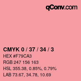 Color code: CMYK 0 / 37 / 34 / 3 | qconv.com